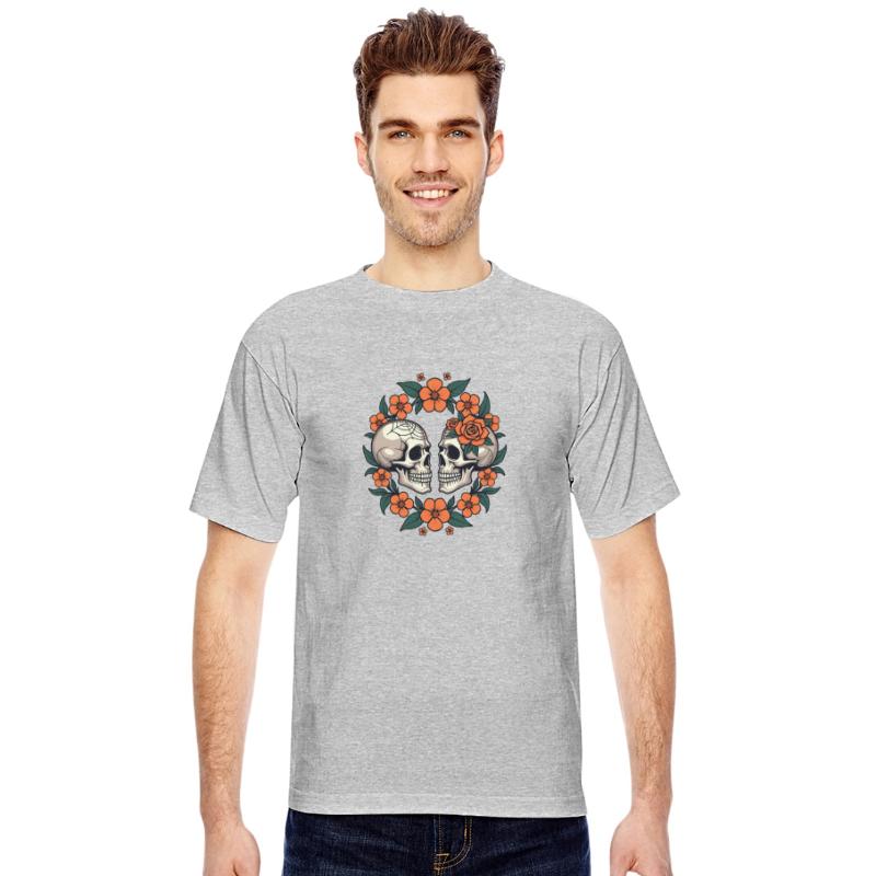 Skulls & Flowers Dark Aesthetic Floral