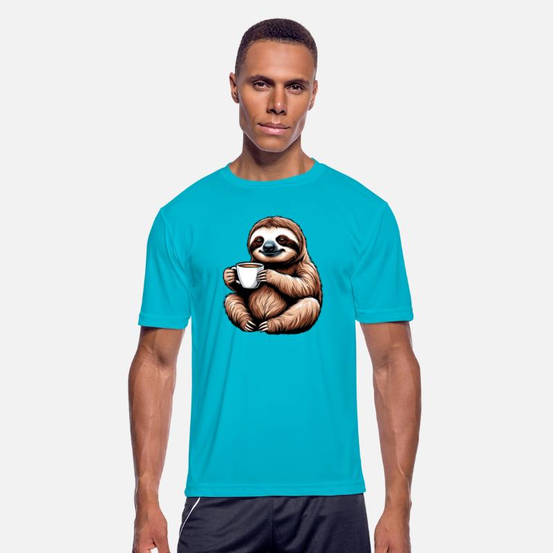 Sloth Drinking Coffee