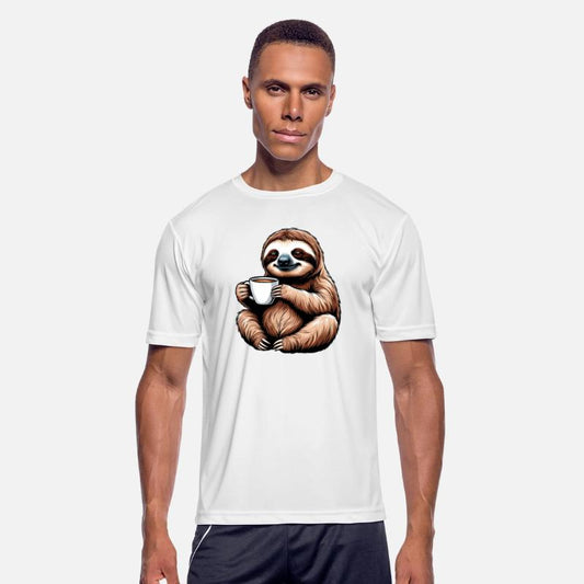 Sloth Drinking Coffee