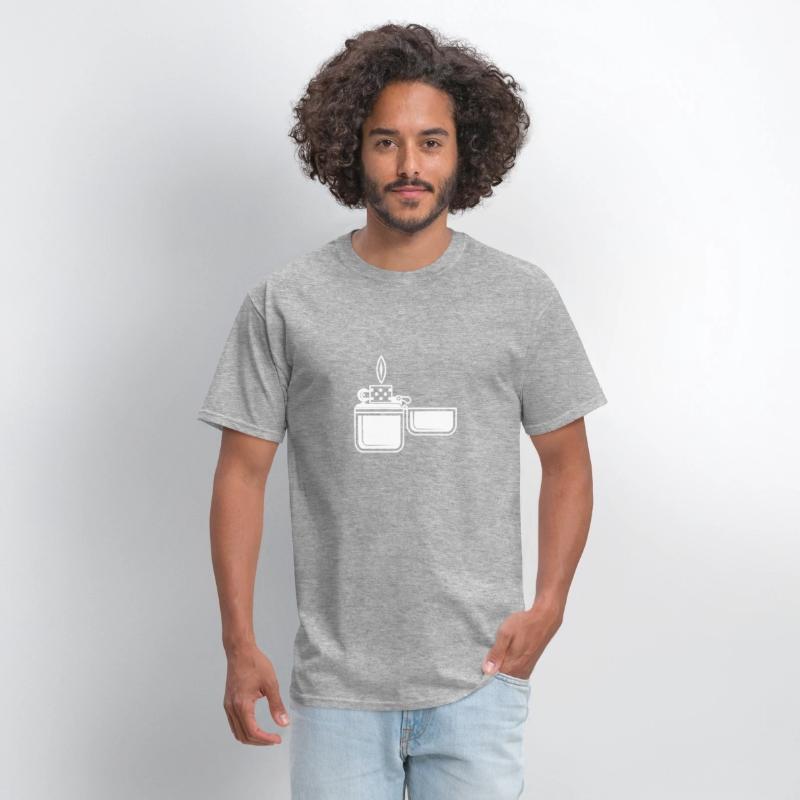 Smoking Cigarette Gas Lighter Tee shirt design