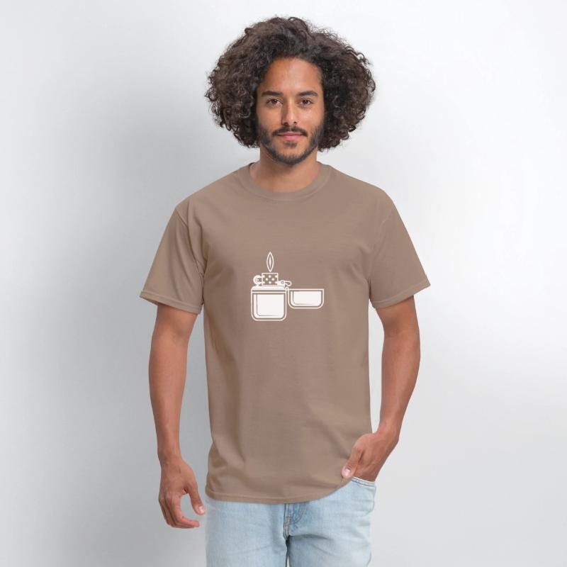 Smoking Cigarette Gas Lighter Tee shirt design