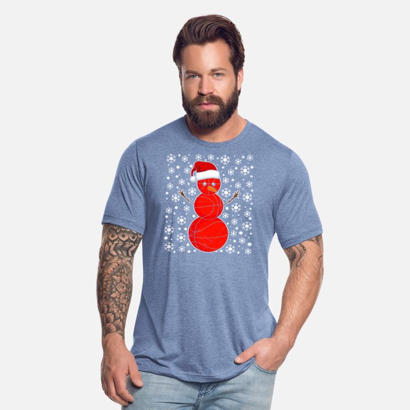 Snowman Basketball Fan Christmas Time Winter
