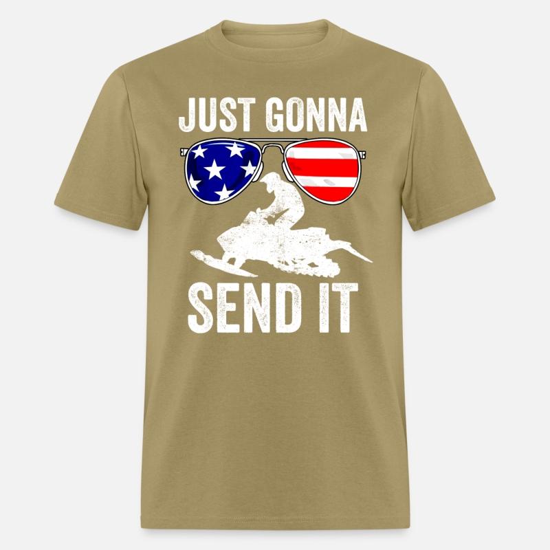 Snowmobile American Flag Hooded Snowmobiling Ride