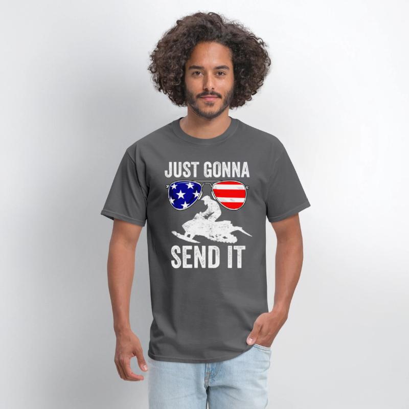 Snowmobile American Flag Hooded Snowmobiling Ride