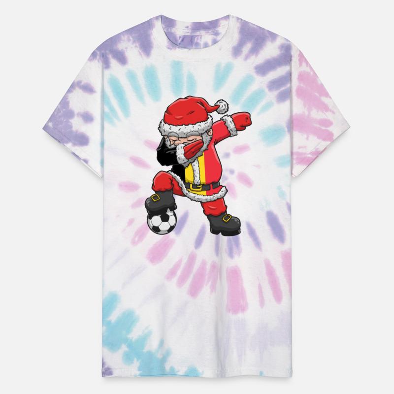 Soccer Boy Dabbing Santa Christmas Jersey Belgium