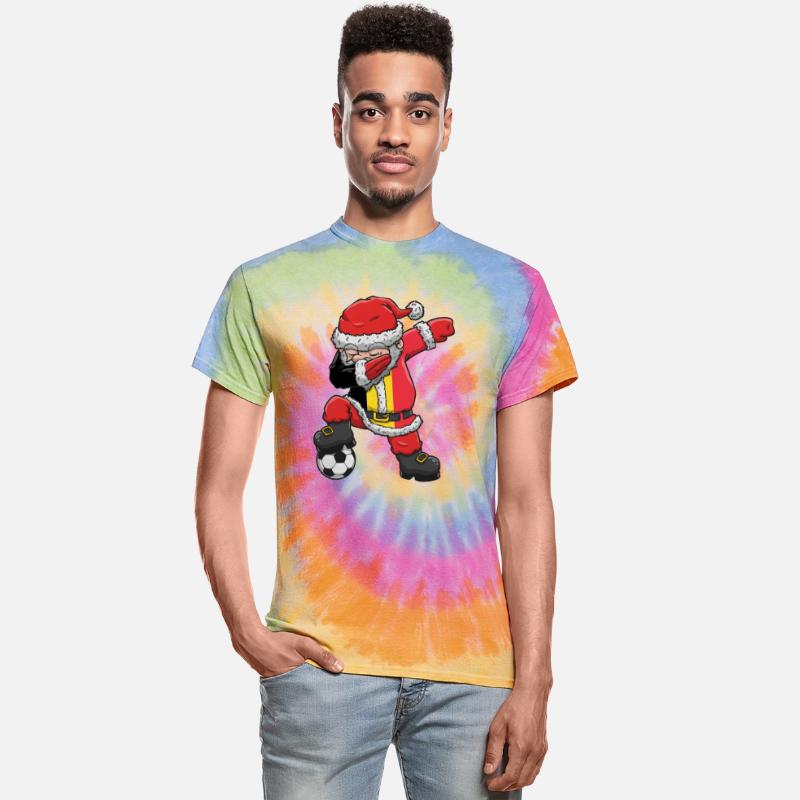 Soccer Boy Dabbing Santa Christmas Jersey Belgium