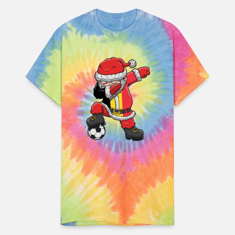 Soccer Boy Dabbing Santa Christmas Jersey Belgium
