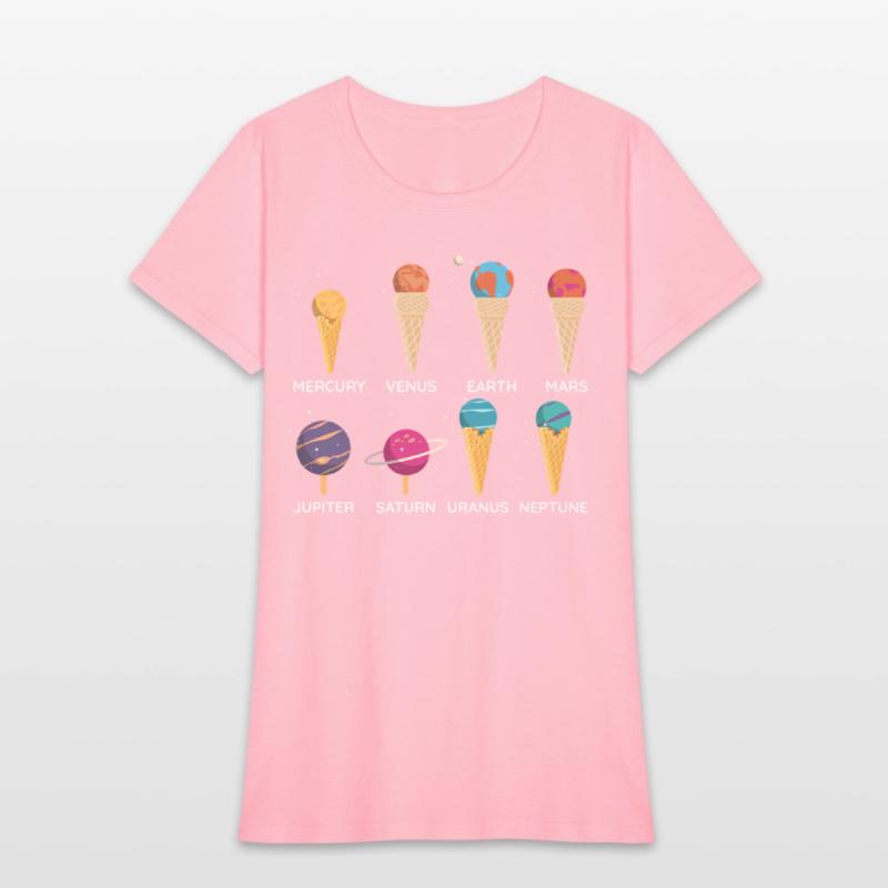 Solar System Planet Ice Cream Stem Space