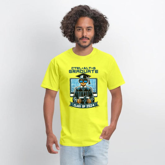 Tech-Savvy Graduate: Binary Code & Diploma Design