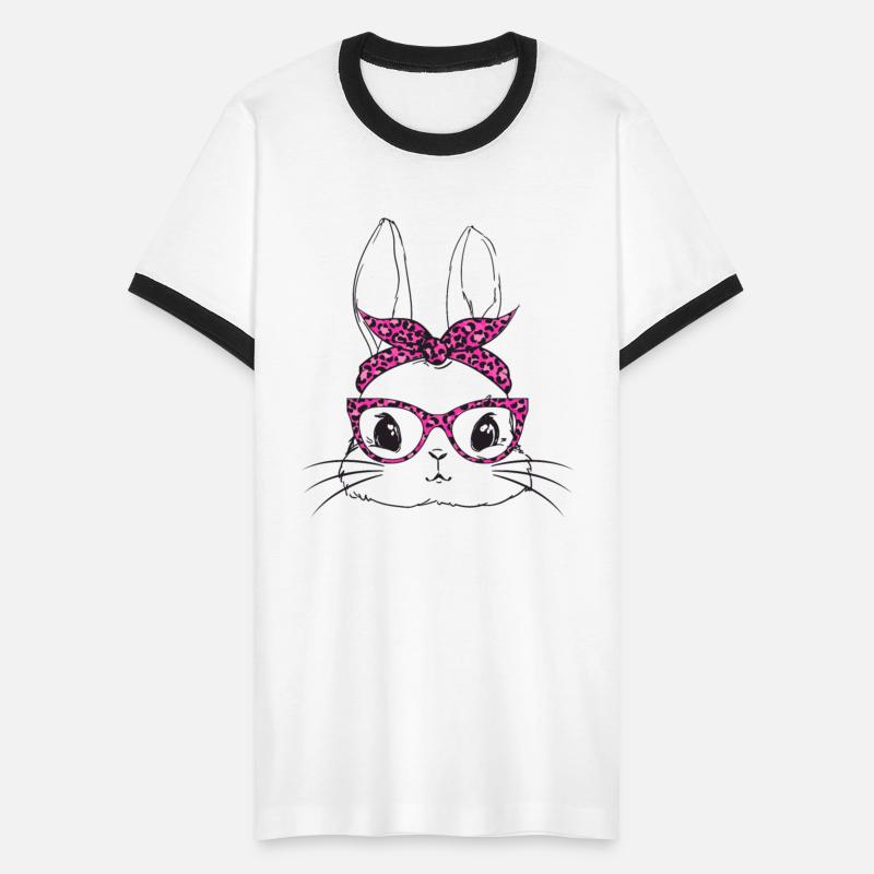 Teen Girl Mama Leopard Easter Bunny Face