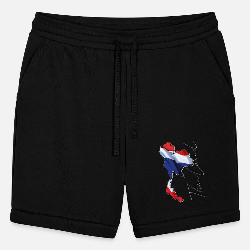 Thailand Flag in Thailand Map EN