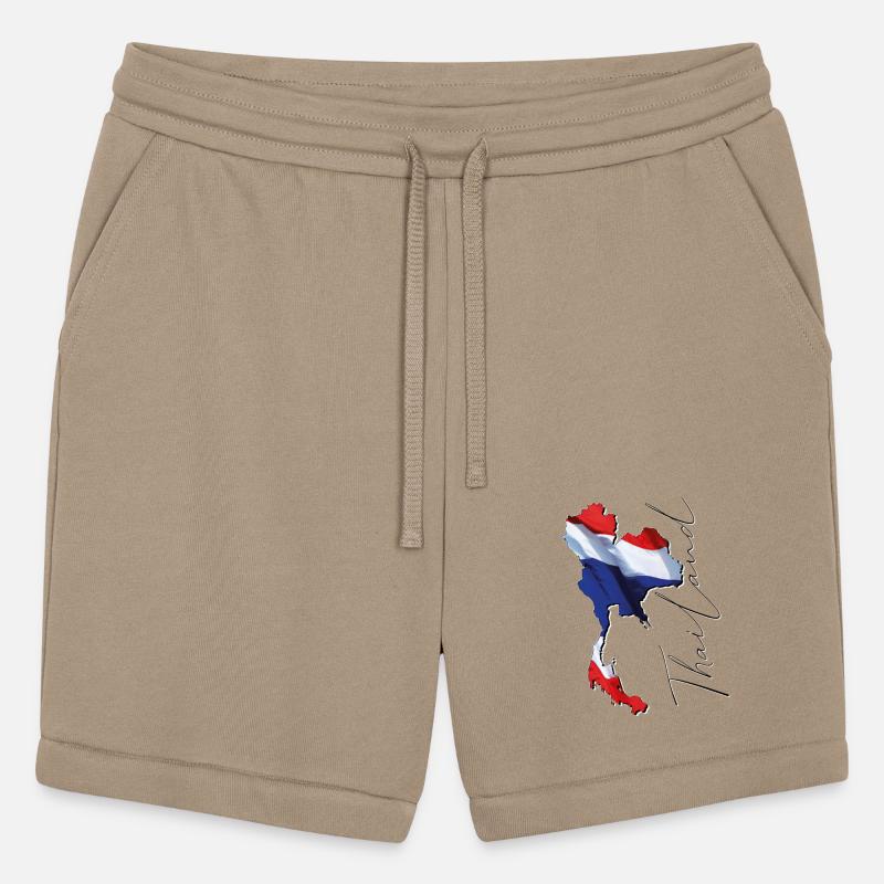 Thailand Flag in Thailand Map EN