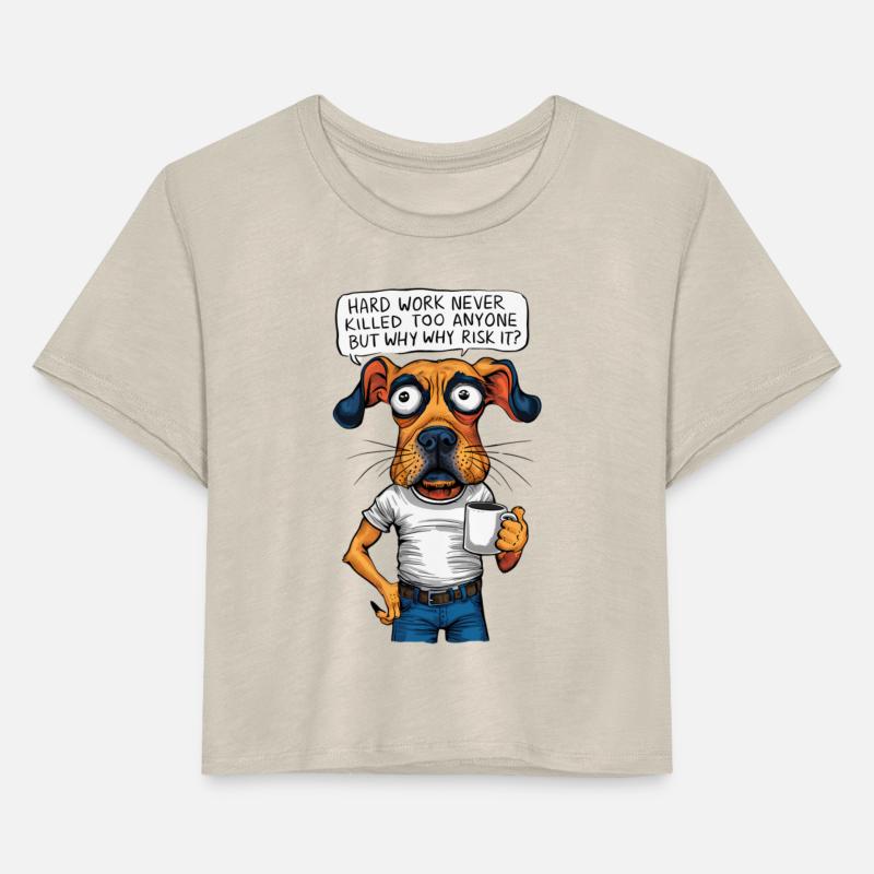 The dog should be holding a white