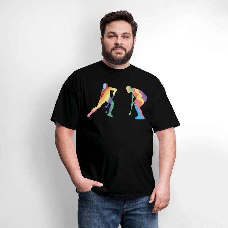 The hockey player struggle