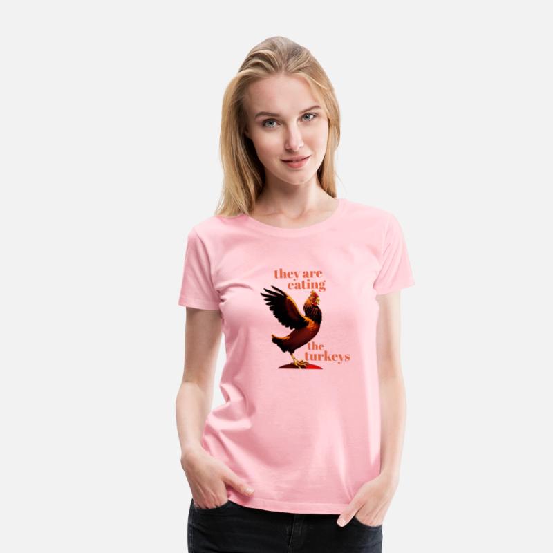 they are eating the turkeys