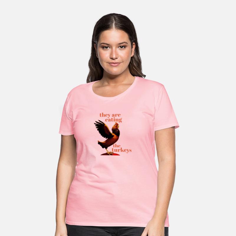 they are eating the turkeys