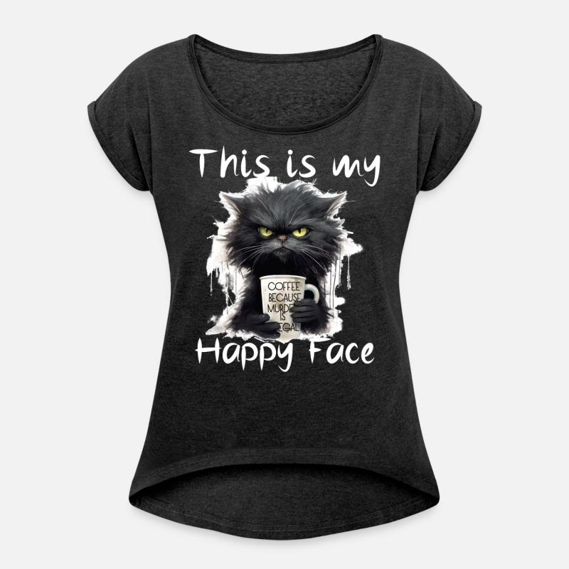 This is My Happy Face - Coffee - White Text