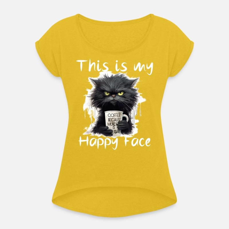 This is My Happy Face - Coffee - White Text