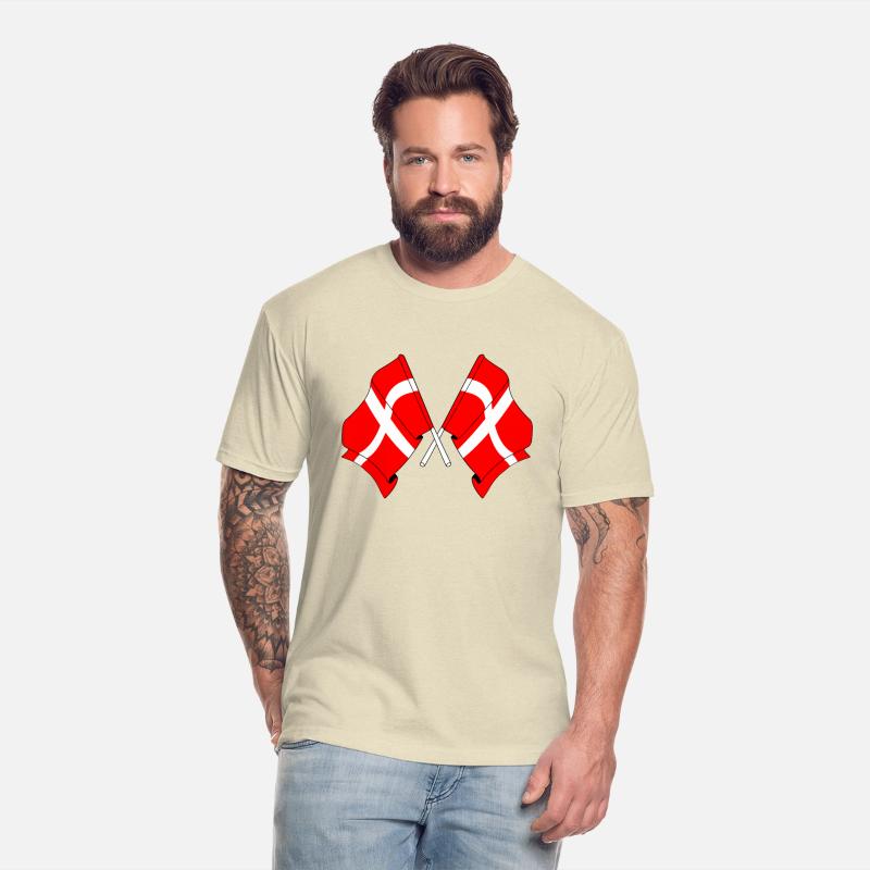 Two flags of Denmark crossed