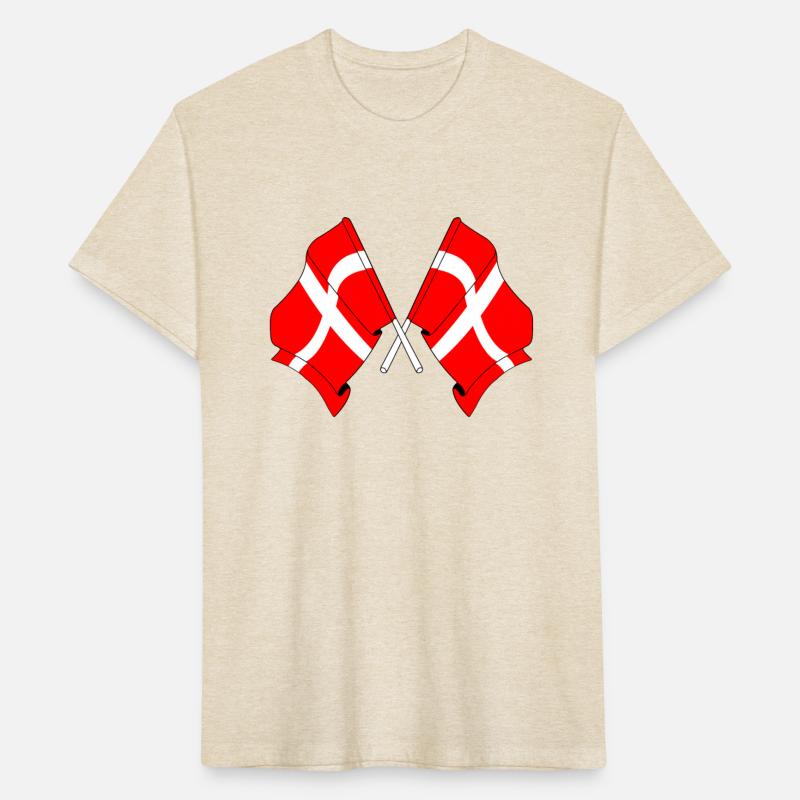 Two flags of Denmark crossed