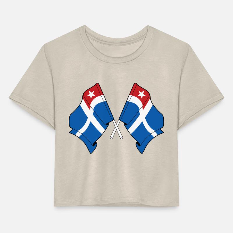 Two flags of island Crete