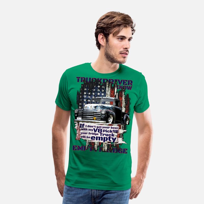 V8 Beer Pickup Trucker under American Flag