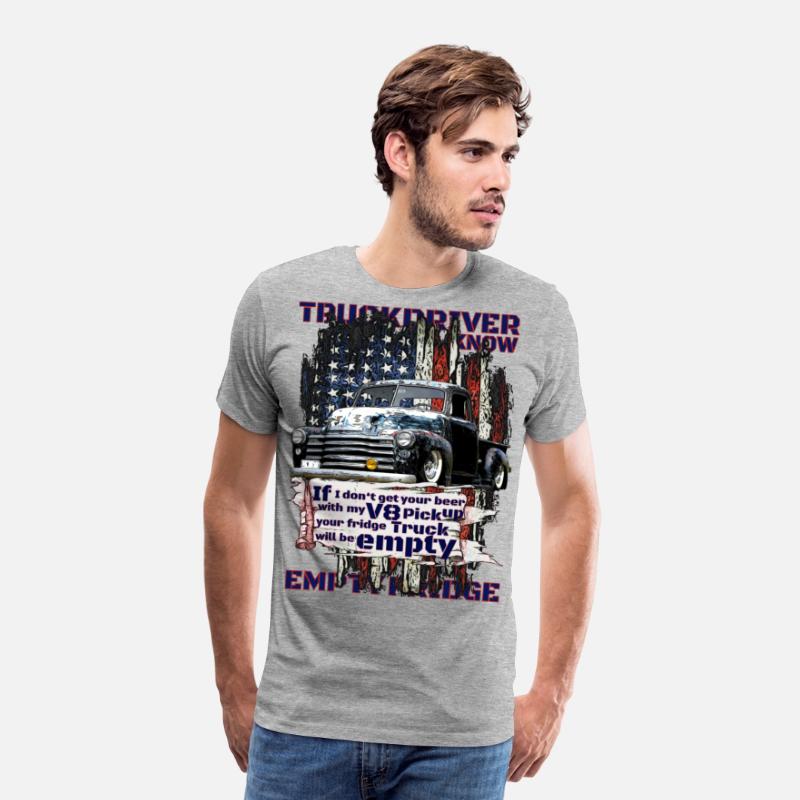 V8 Beer Pickup Trucker under American Flag