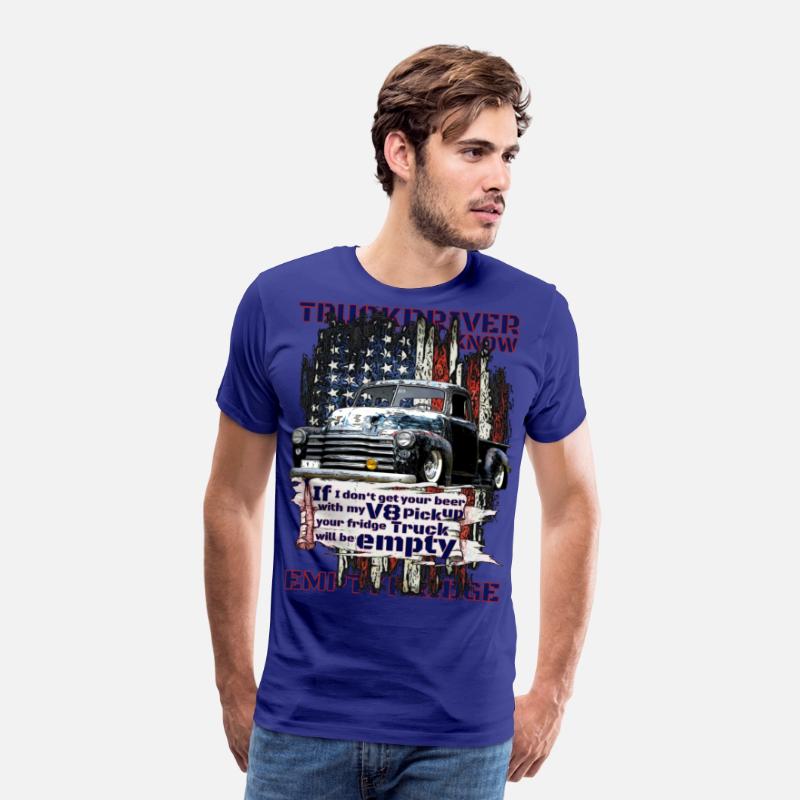 V8 Beer Pickup Trucker under American Flag