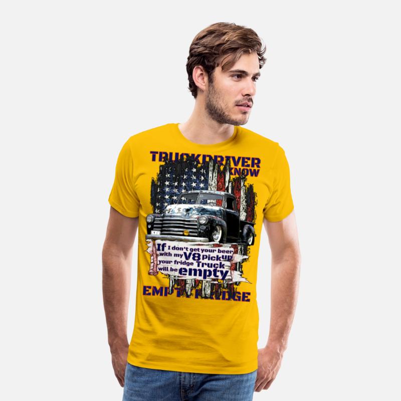 V8 Beer Pickup Trucker under American Flag