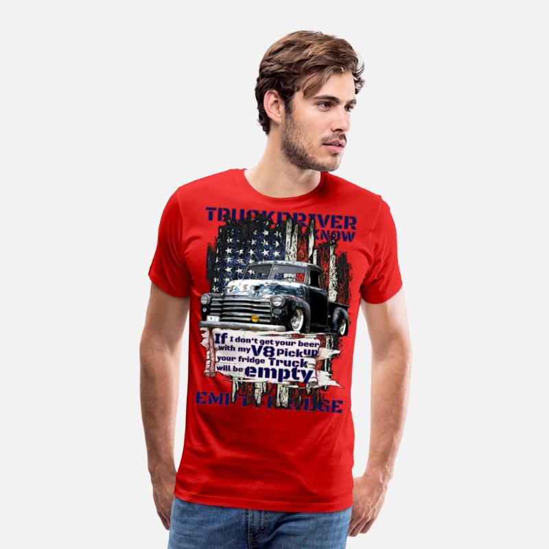 V8 Beer Pickup Trucker under American Flag