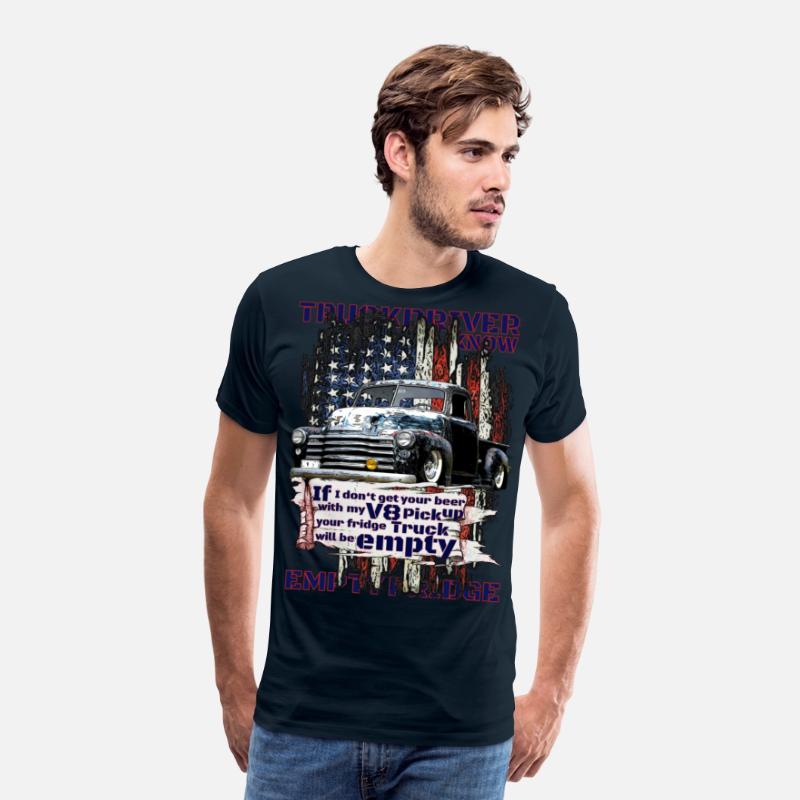 V8 Beer Pickup Trucker under American Flag