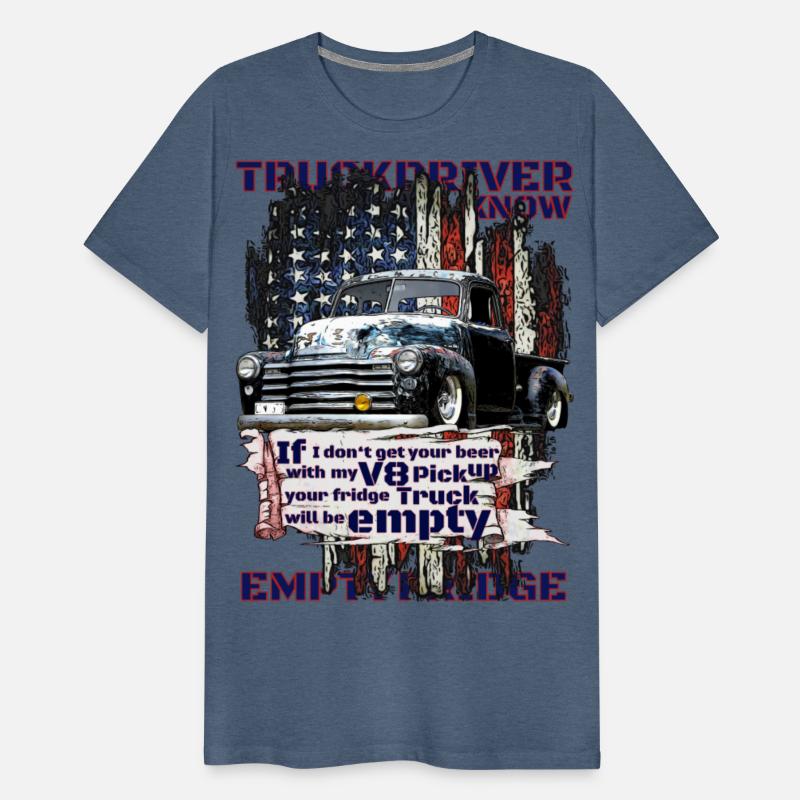 V8 Beer Pickup Trucker under American Flag