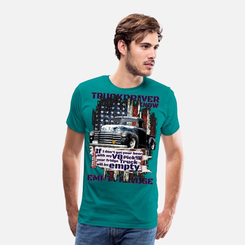 V8 Beer Pickup Trucker under American Flag