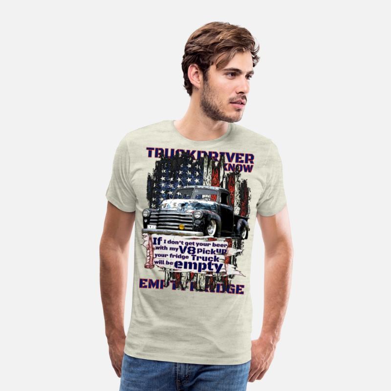 V8 Beer Pickup Trucker under American Flag