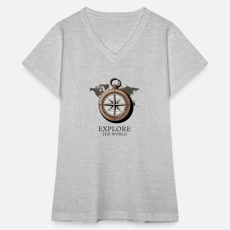 Vintage Compass World Map