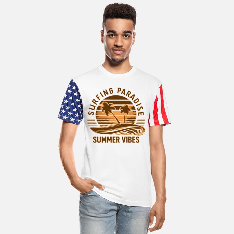 Vintage Retro Style Beach Surfing Great Wave Summe