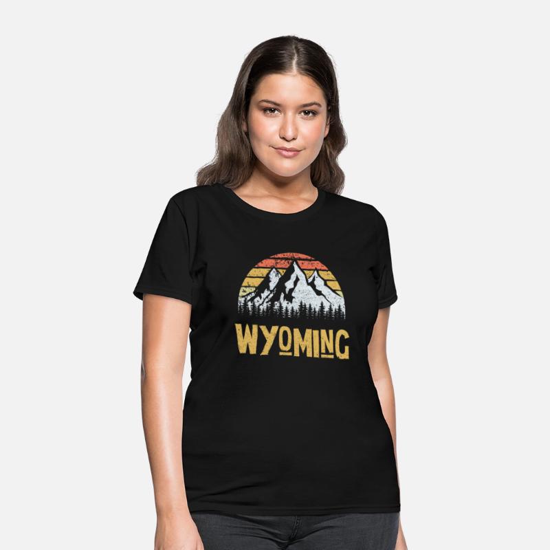 Vintage Retro Wy Wyoming Us Mountain State
