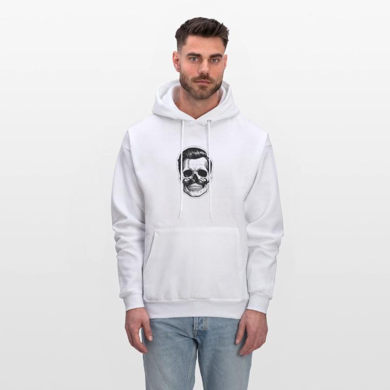 Vintage Skull with Retro Mustache