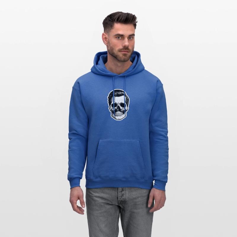 Vintage Skull with Retro Mustache