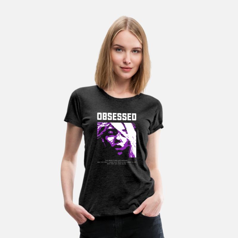 Vintage Streetwear OBSESSED Purple Girlfriend Grap