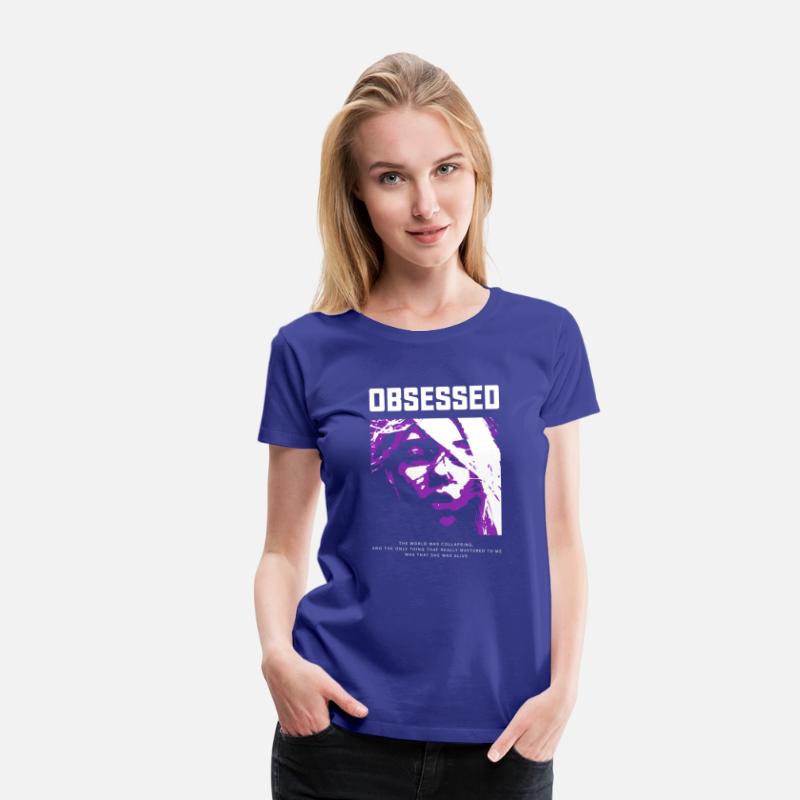 Vintage Streetwear OBSESSED Purple Girlfriend Grap