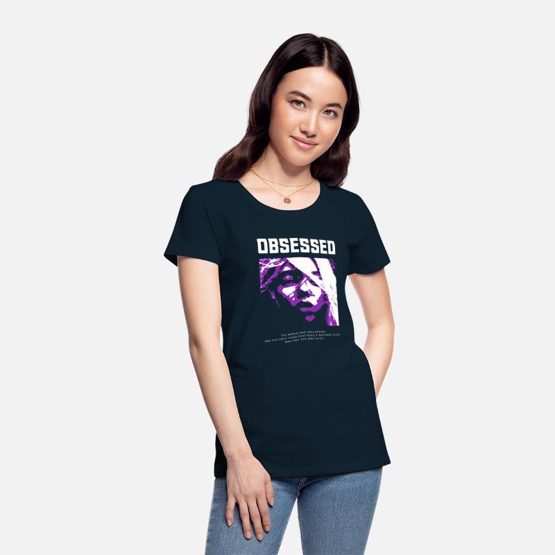 Vintage Streetwear OBSESSED Purple Girlfriend Grap