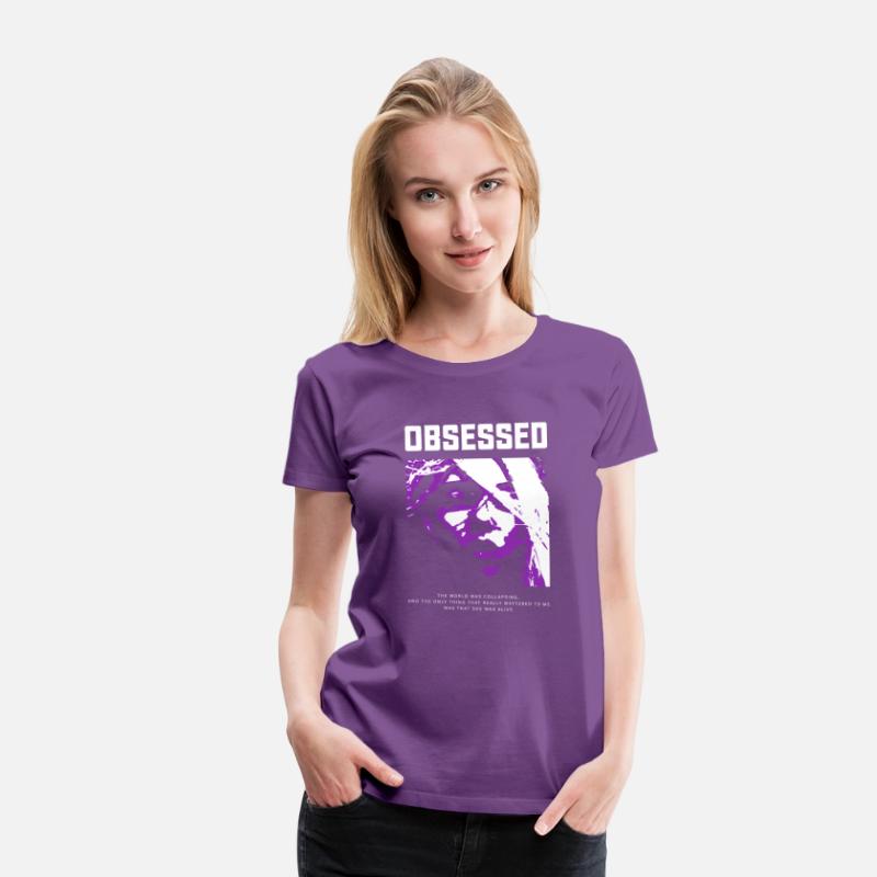 Vintage Streetwear OBSESSED Purple Girlfriend Grap