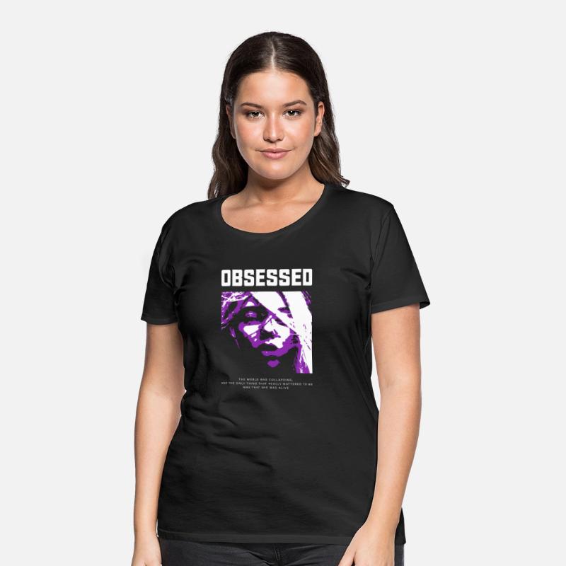 Vintage Streetwear OBSESSED Purple Girlfriend Grap