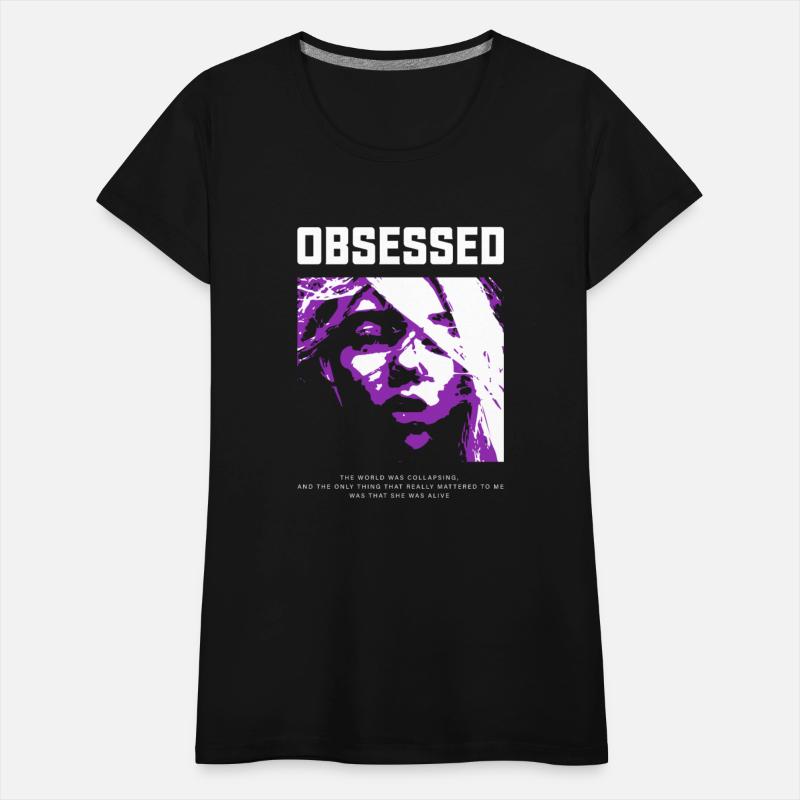 Vintage Streetwear OBSESSED Purple Girlfriend Grap