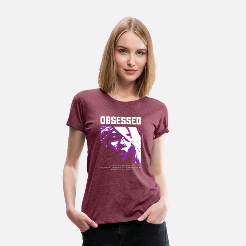 Vintage Streetwear OBSESSED Purple Girlfriend Grap