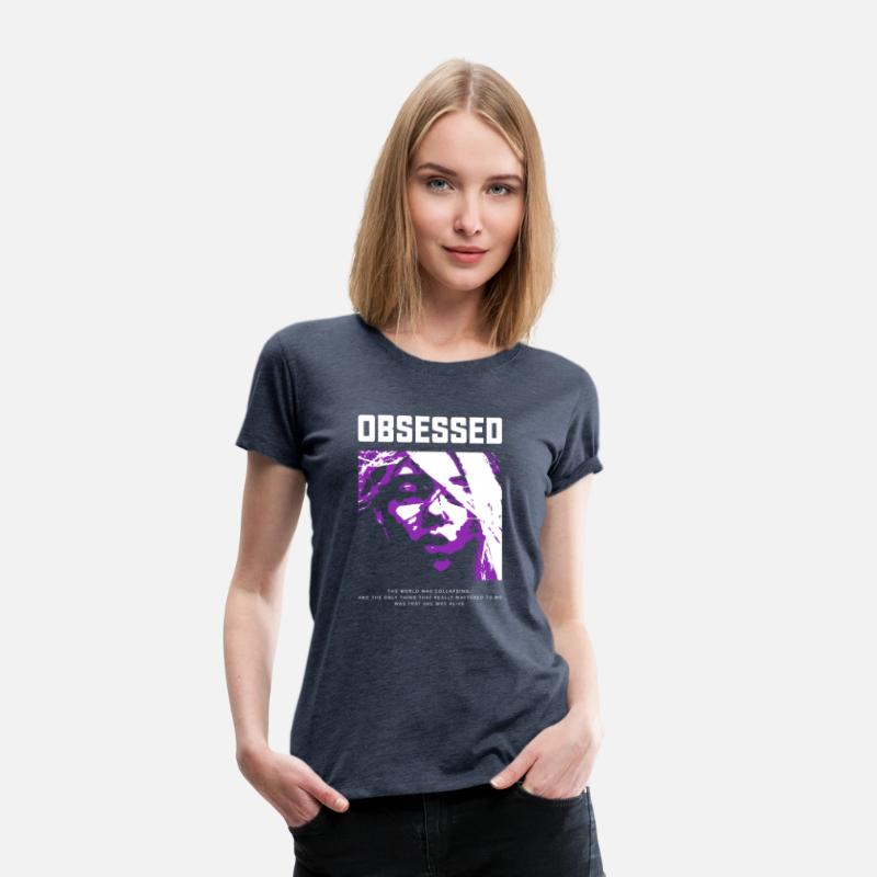 Vintage Streetwear OBSESSED Purple Girlfriend Grap