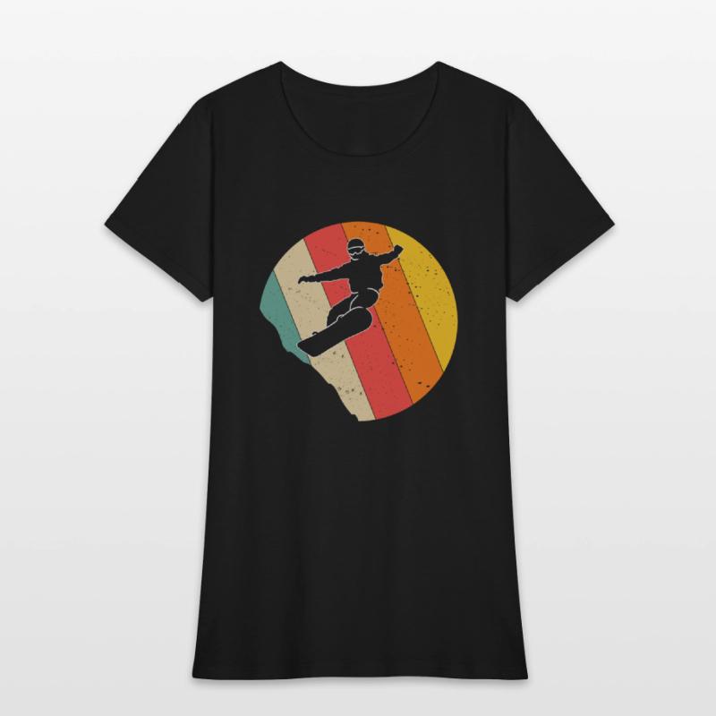 Vintage Sunset Snowboarding Gift For Snowboarders