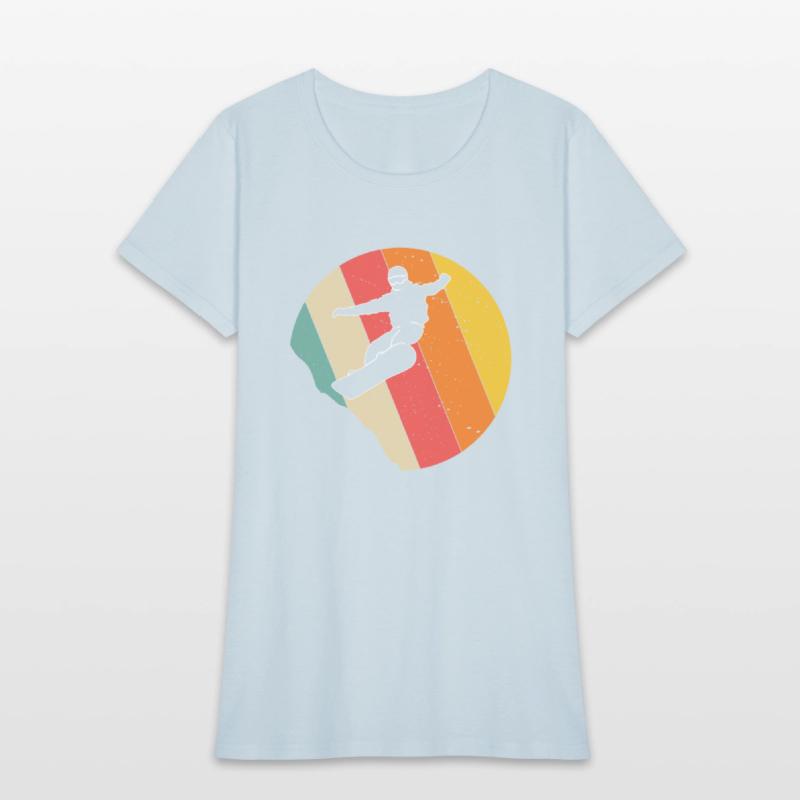 Vintage Sunset Snowboarding Gift For Snowboarders