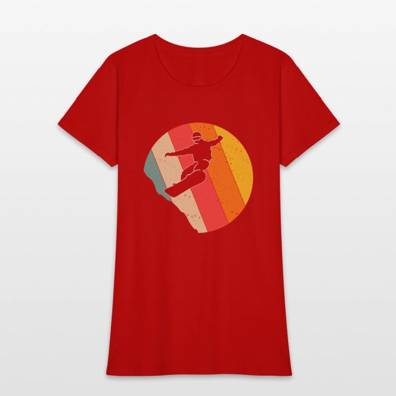 Vintage Sunset Snowboarding Gift For Snowboarders